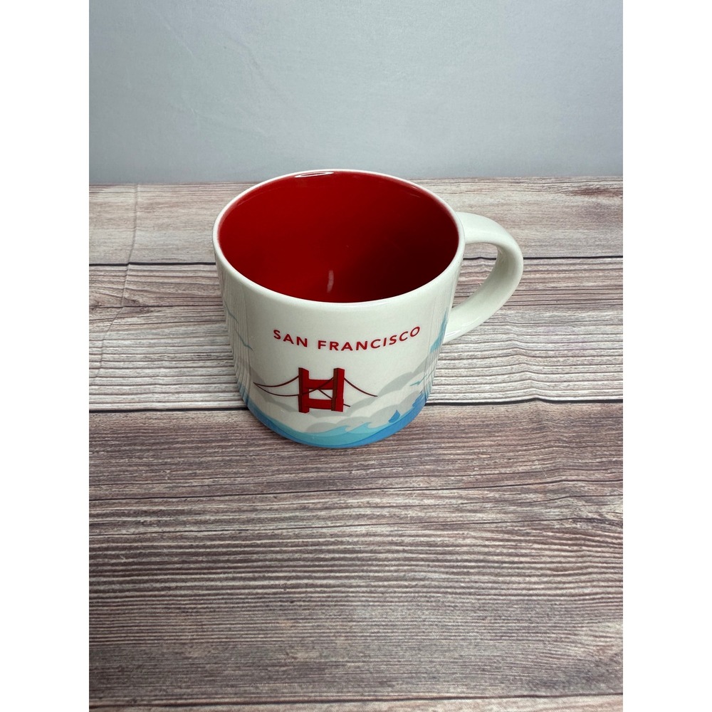 Starbucks You Are Here Collection San‎ Francisco Mug Golden Gate Bridge Red